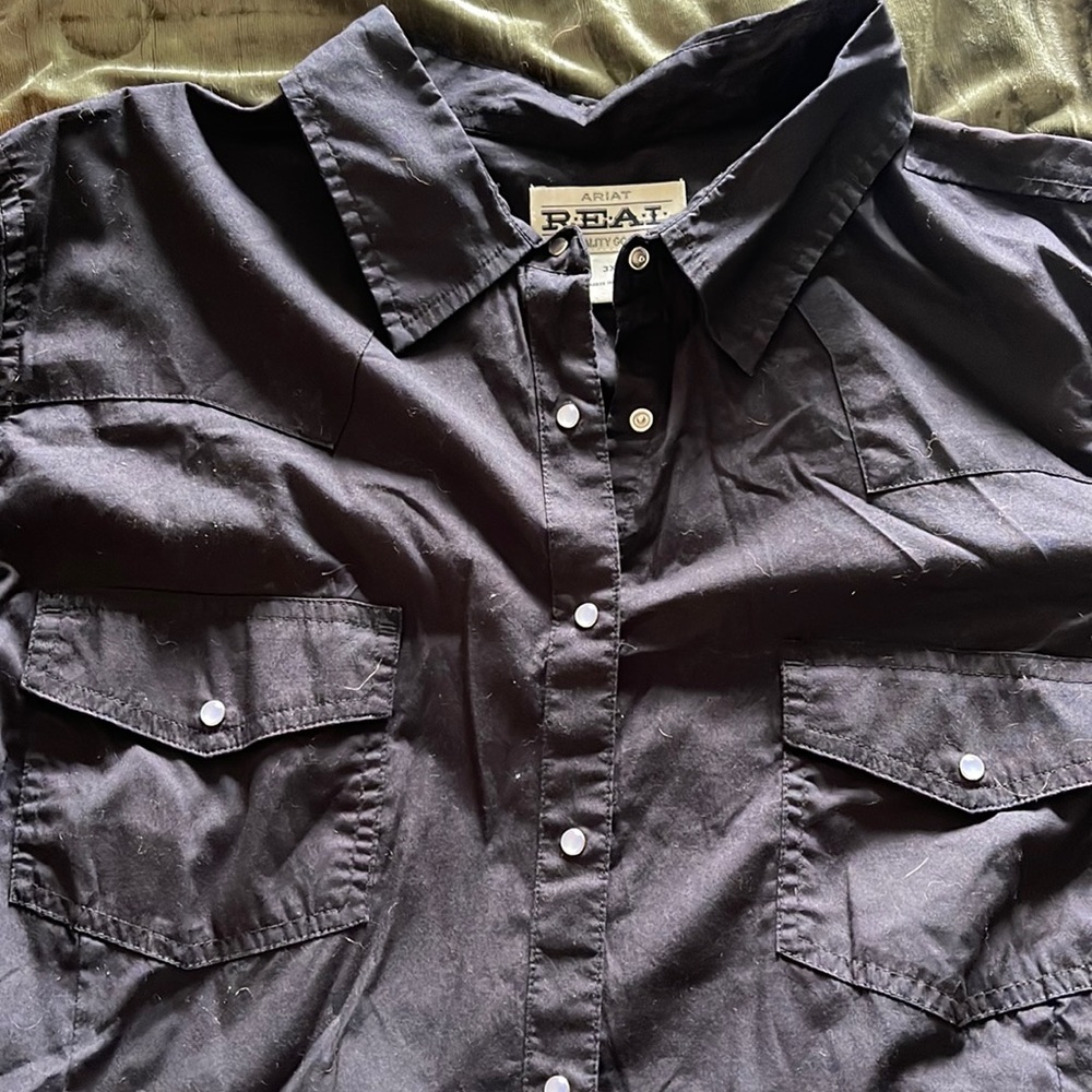 Ariat Black Short Sleeve Button Down Shirt